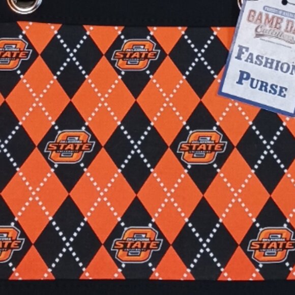Oklahoma State University Cowboys Womens Tote Purse Bag Orange/Black NCAA - Picture 7 of 7